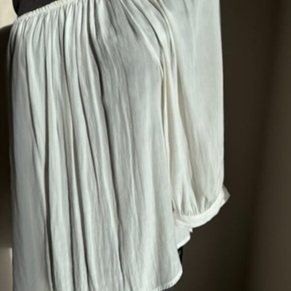 Smythe White Off-Shoulder Top – Modern Designer Blouse - Picture 3 of 4